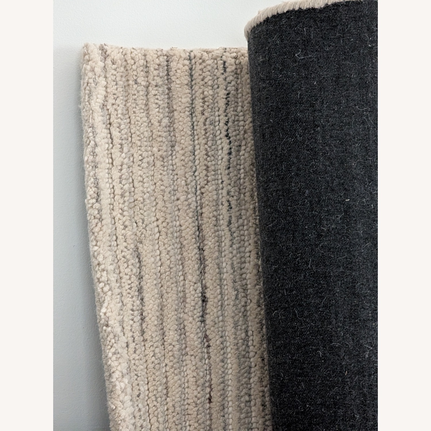 West Elm Light Gray Wool Area Rug 5' x 8' - image-3