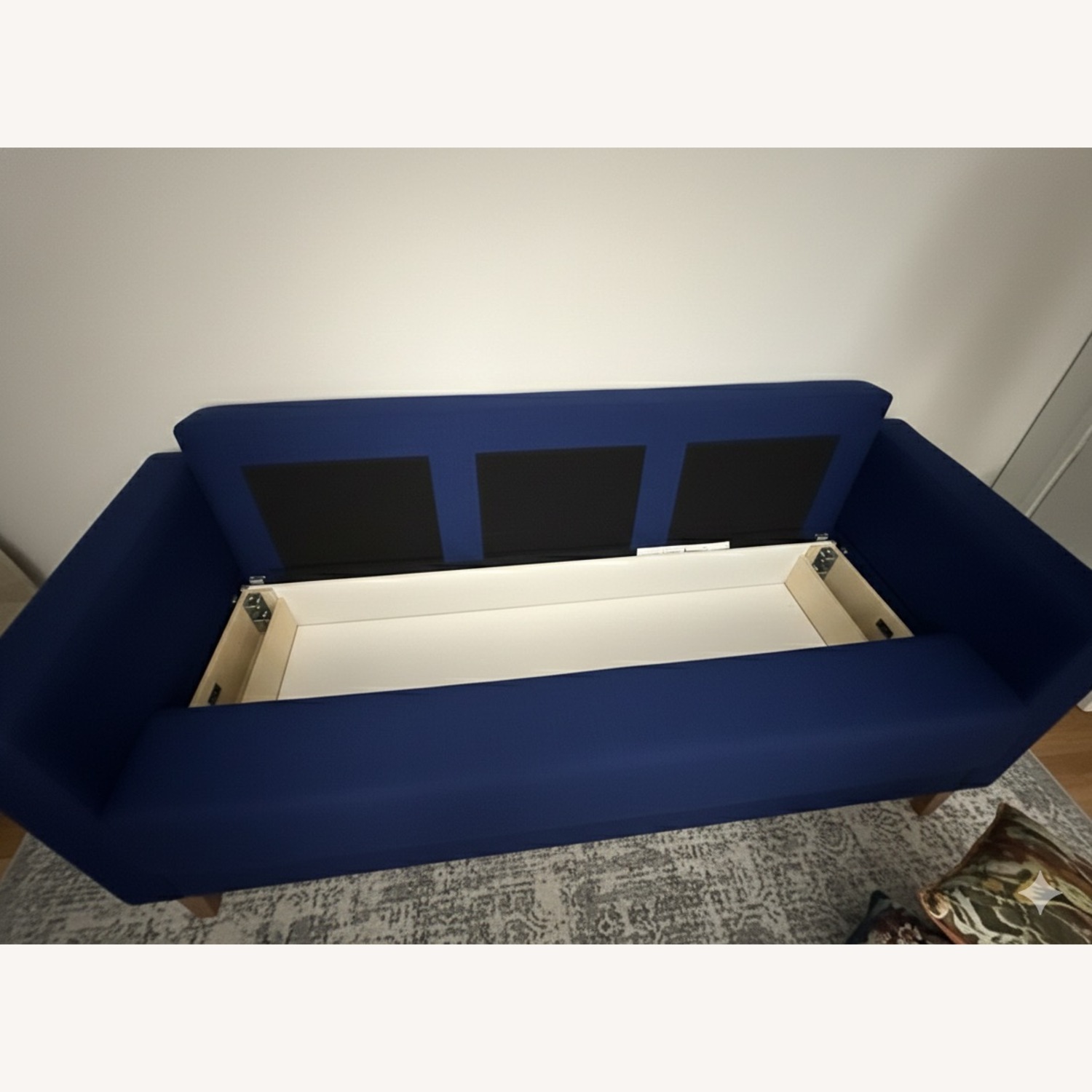 IKEA Frieheten Blue Sleeper Sofa - image-3