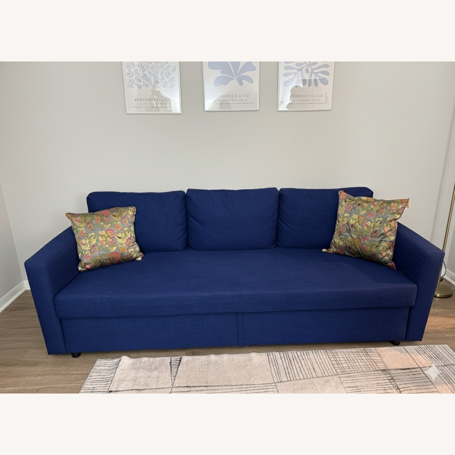 IKEA Frieheten Blue Sleeper Sofa - image-1