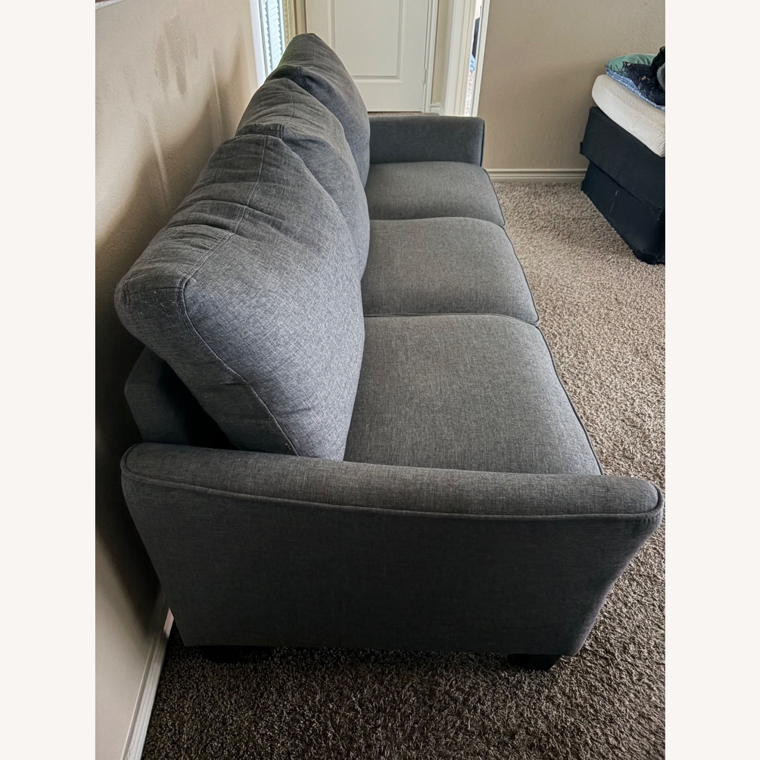 Walmart Dark Gray Fabric 3+ Seater Sofa - image-3
