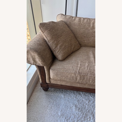 Used Ethan Allen Light Brown Fabric 3+ Seater Sofa for sale on AptDeco
