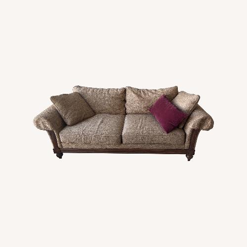 Used Ethan Allen Light Brown Fabric 3+ Seater Sofa for sale on AptDeco