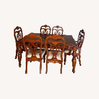 A&E Wood Designs Dark Brown Wood Dining Table