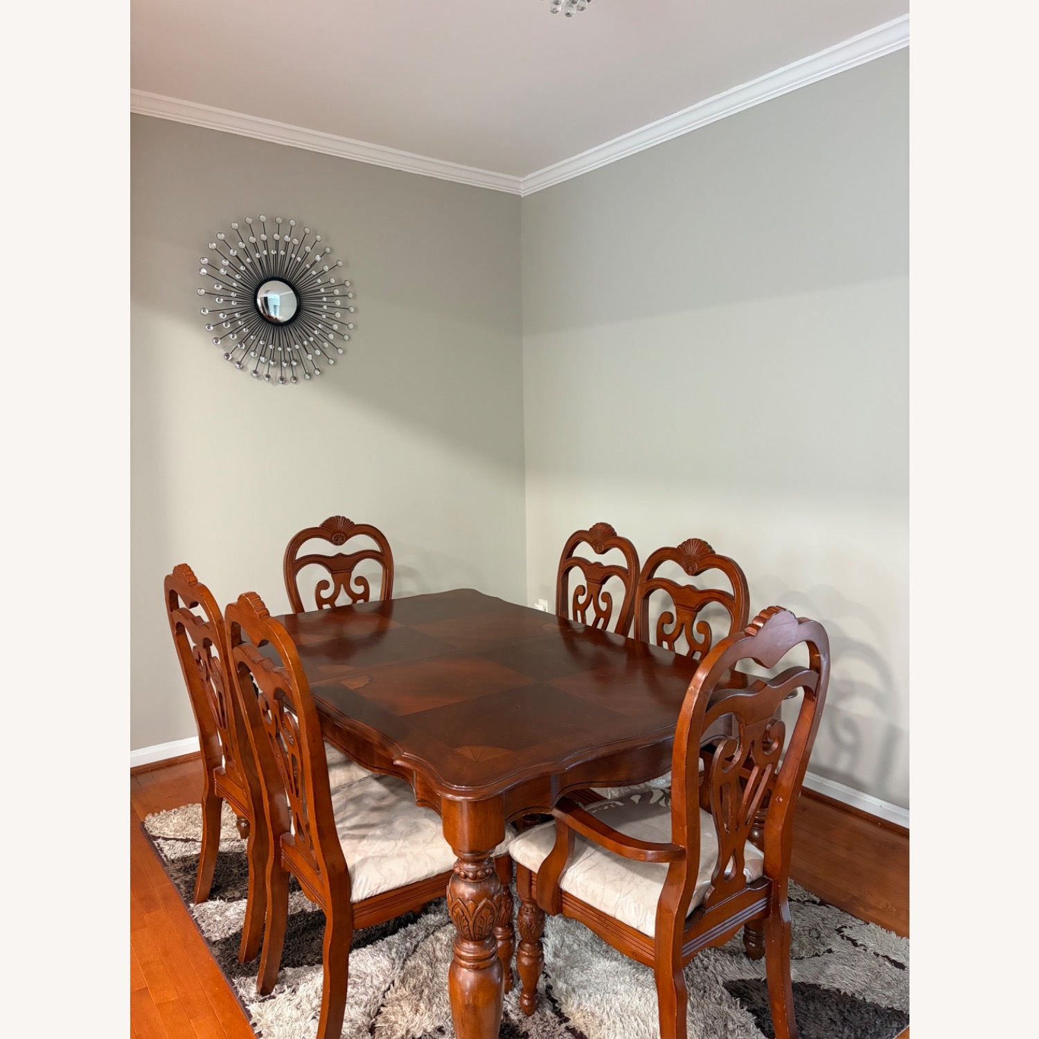 A&E Wood Designs Dark Brown Wood Dining Table - image-2