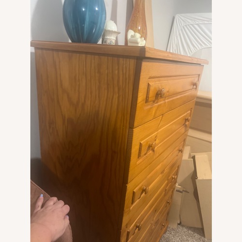 Used Natural Oak Deep Drawers Dresser for sale on AptDeco