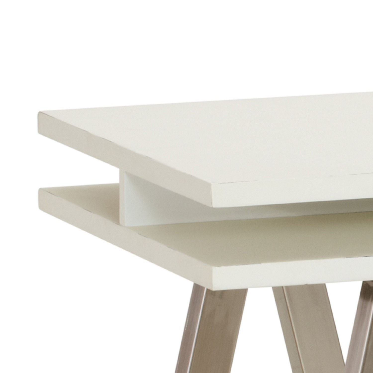 Pottery Barn Simply White Customize-It Open Core Desk with Post Base legs - image-6