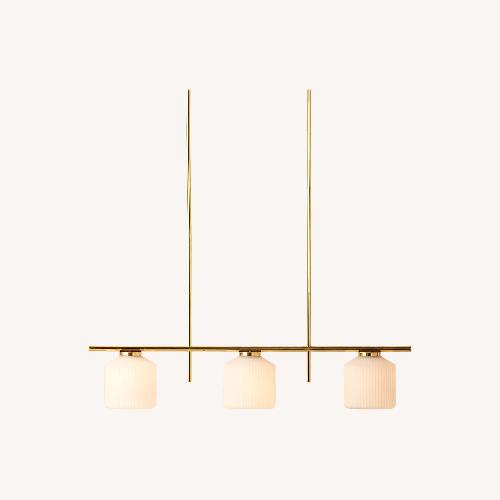 Used CB2 Silo 3-Light Polished Brass Pendant Light for sale on AptDeco