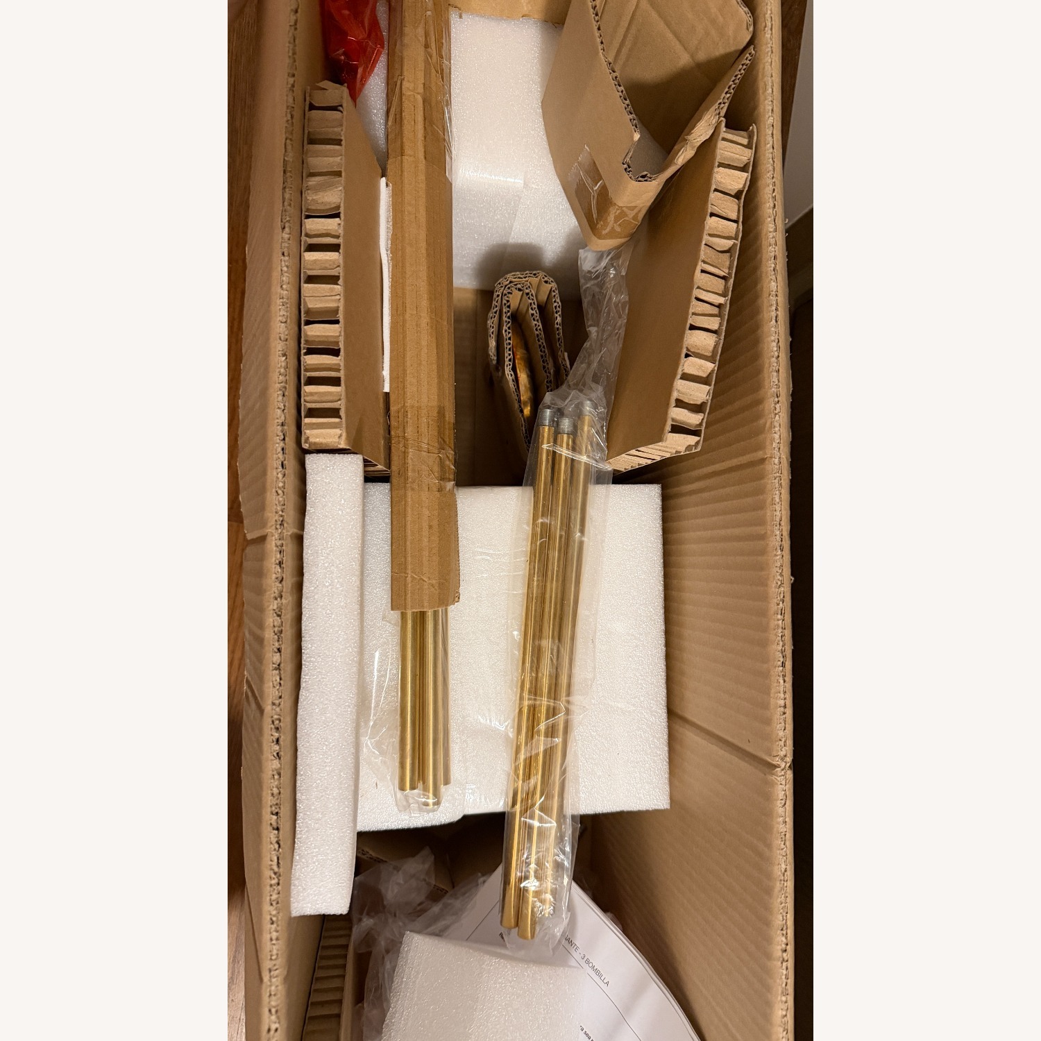 CB2 Silo 3-Light Polished Brass Pendant Light - image-2