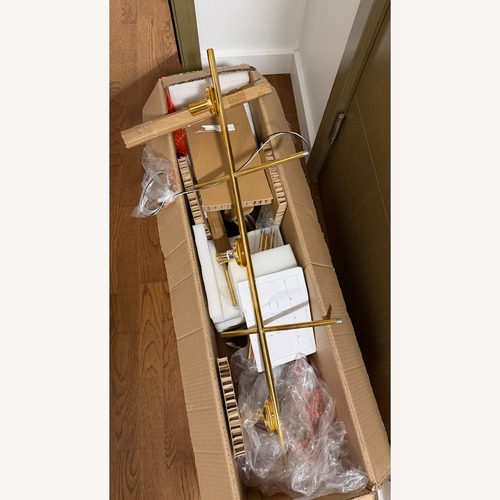 Used CB2 Silo 3-Light Polished Brass Pendant Light for sale on AptDeco