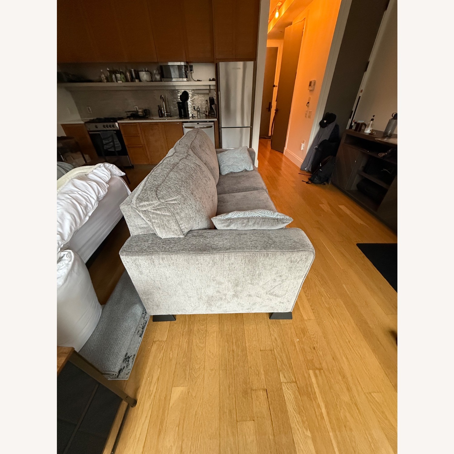 Raymour & Flanigan Light Gray Fabric Sleeper Sofa - image-3