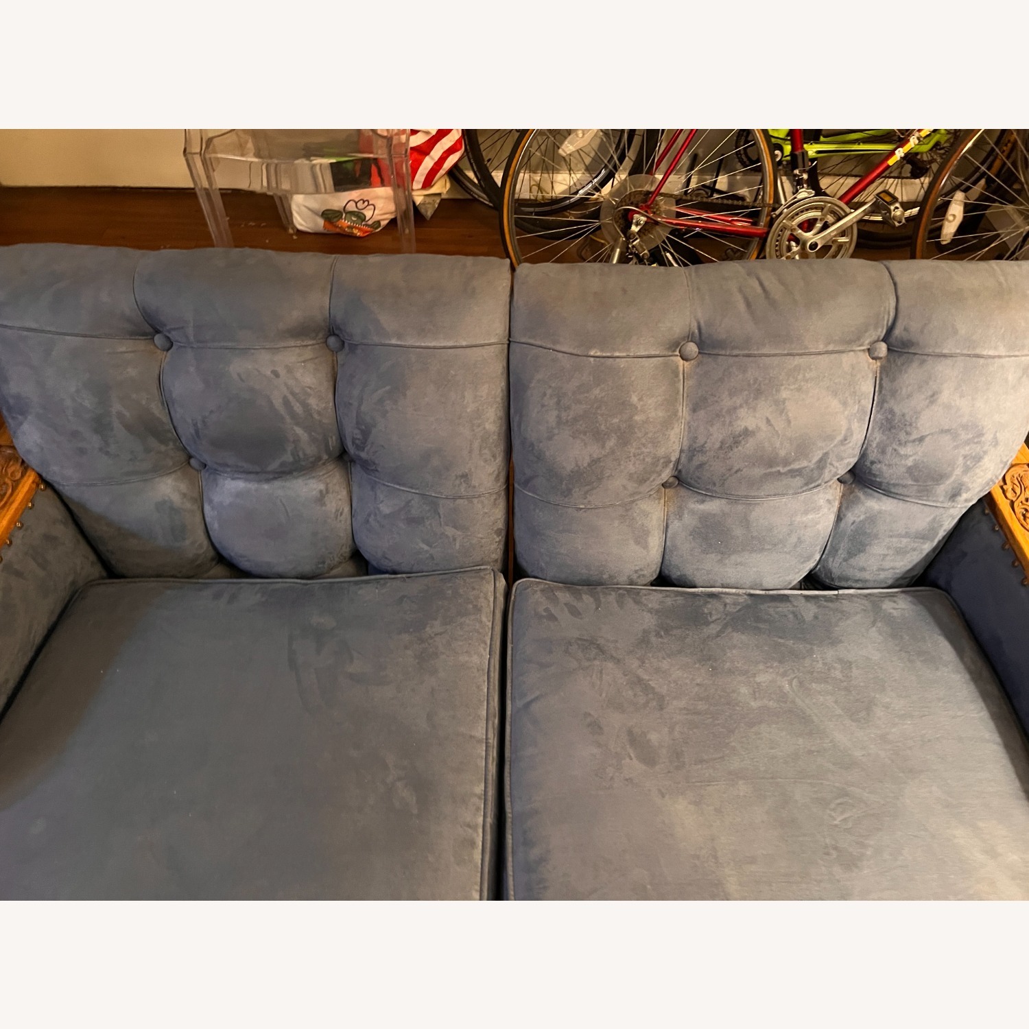 Vintage/Antique Blue 2 Piece Sectional - image-1