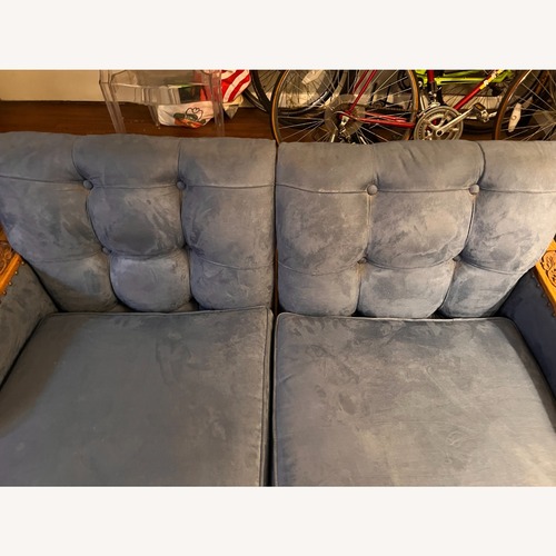 Used Vintage/Antique Blue 2 Piece Sectional for sale on AptDeco