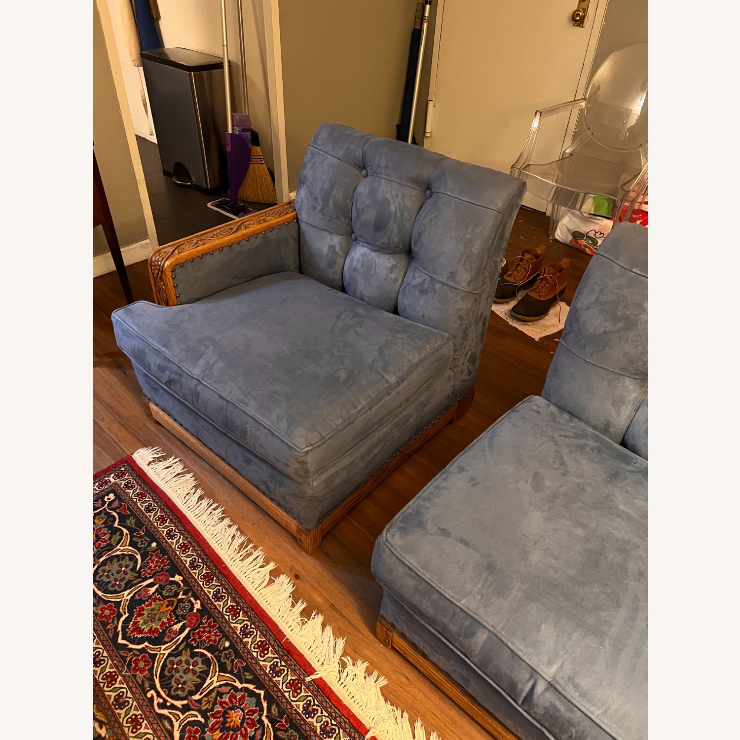 Vintage/Antique Blue 2 Piece Sectional - image-3