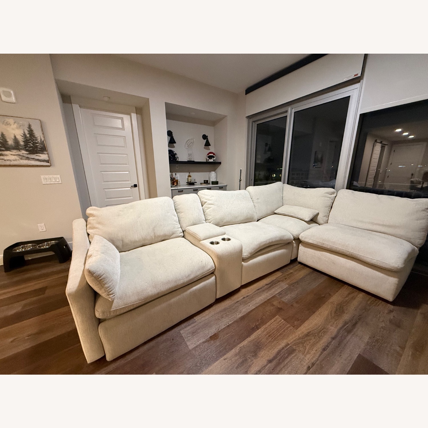 Living Spaces White 3+ Piece Sectional - image-4