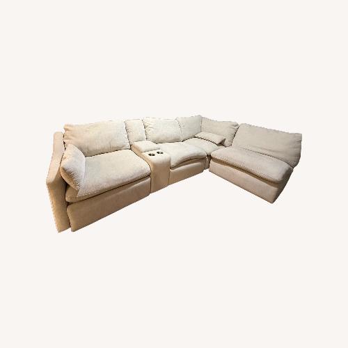Used Living Spaces White 3+ Piece Sectional for sale on AptDeco