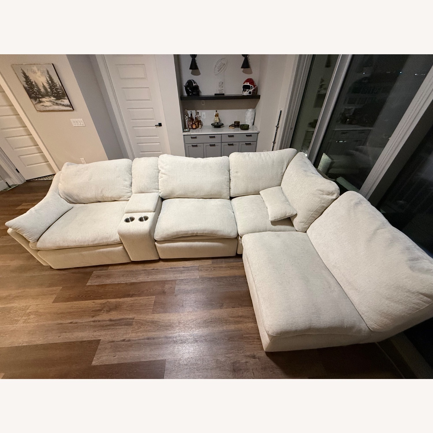 Living Spaces White 3+ Piece Sectional - image-3