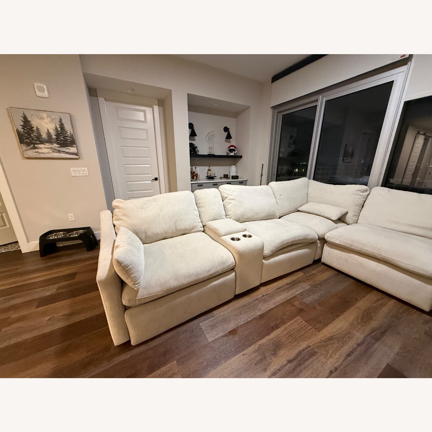 Living Spaces White 3+ Piece Sectional - image-1