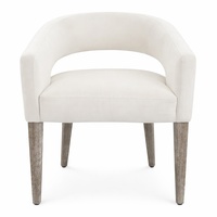 Z Gallerie Philippa White Velvet Dining Chairs