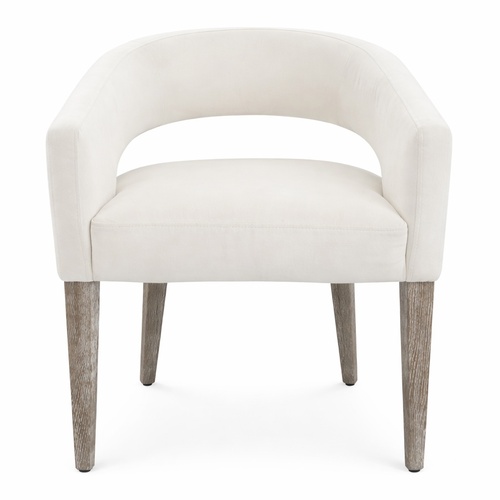 Used Z Gallerie Philippa White Velvet Dining Chairs for sale on AptDeco