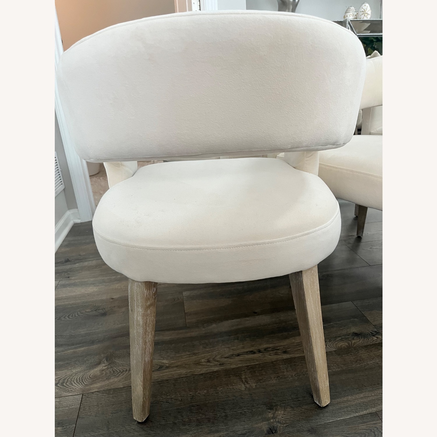 Z Gallerie Philippa White Velvet Dining Chairs - image-3
