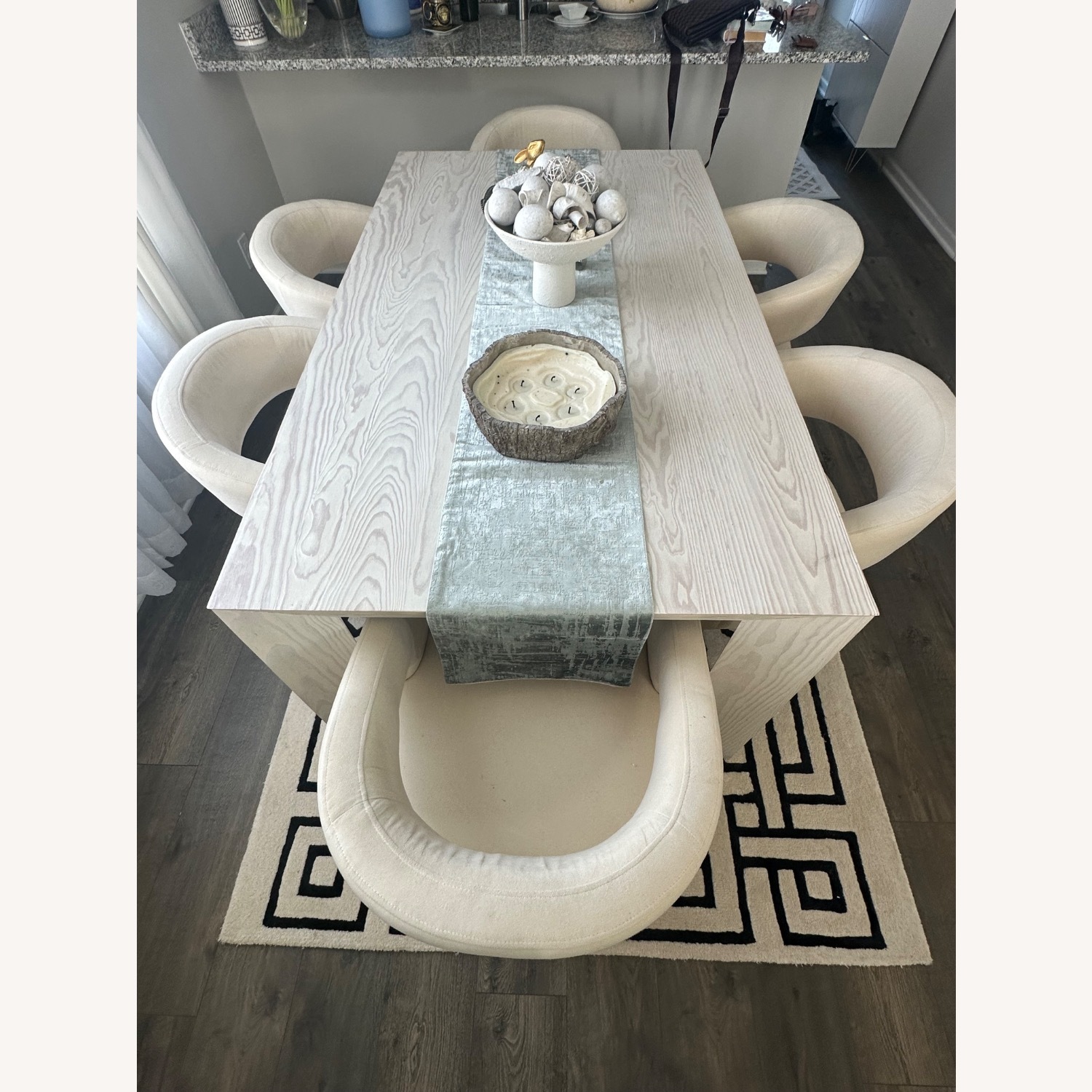 Z Gallerie Philippa White Velvet Dining Chairs - image-11