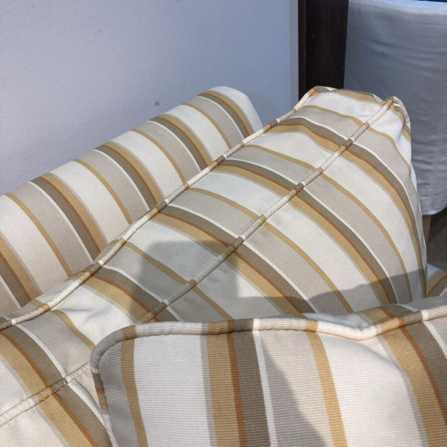 Walter E. Smithe Classic Striped Roll-Arm Sofa - image-6