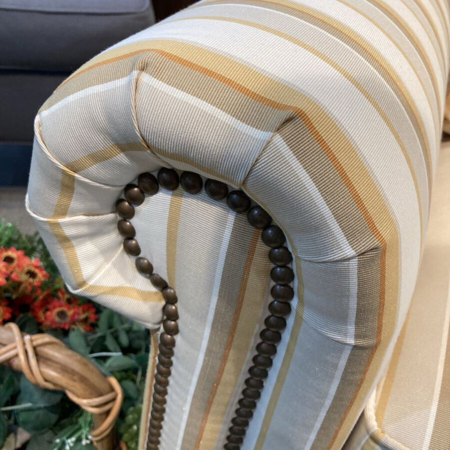 Walter E. Smithe Classic Striped Roll-Arm Sofa - image-5