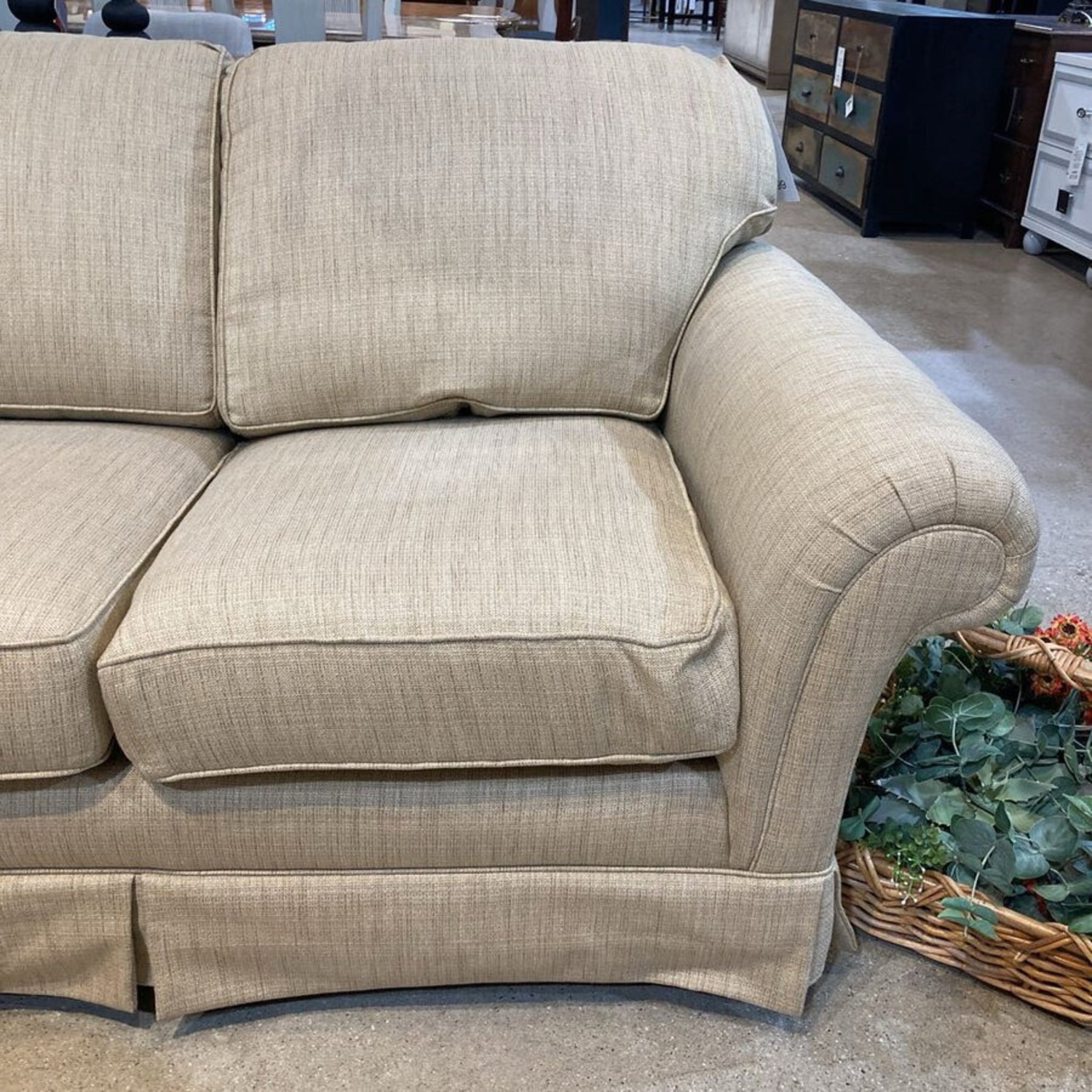 Skirted 3-Seat Roll-Arm Sofa - image-4