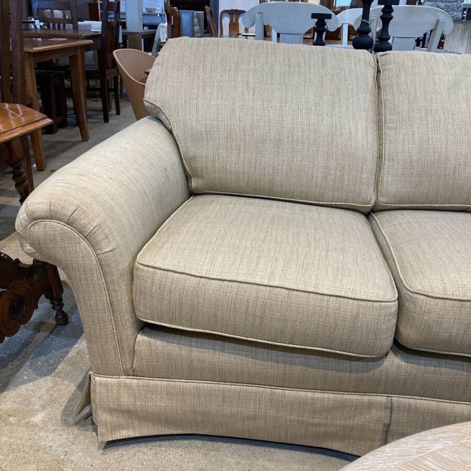 Skirted 3-Seat Roll-Arm Sofa - image-3