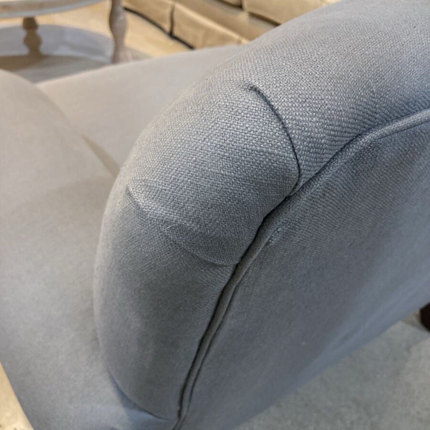 Pottery Barn Brooklyn Fabric Armchair w/ Ottoman - image-12