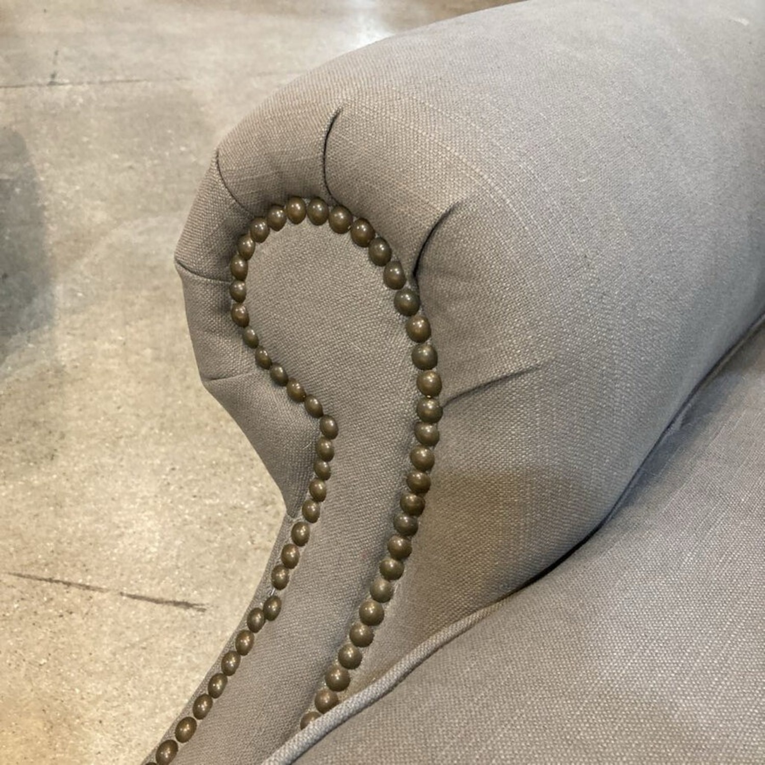 Pottery Barn Brooklyn Fabric Armchair w/ Ottoman - image-4