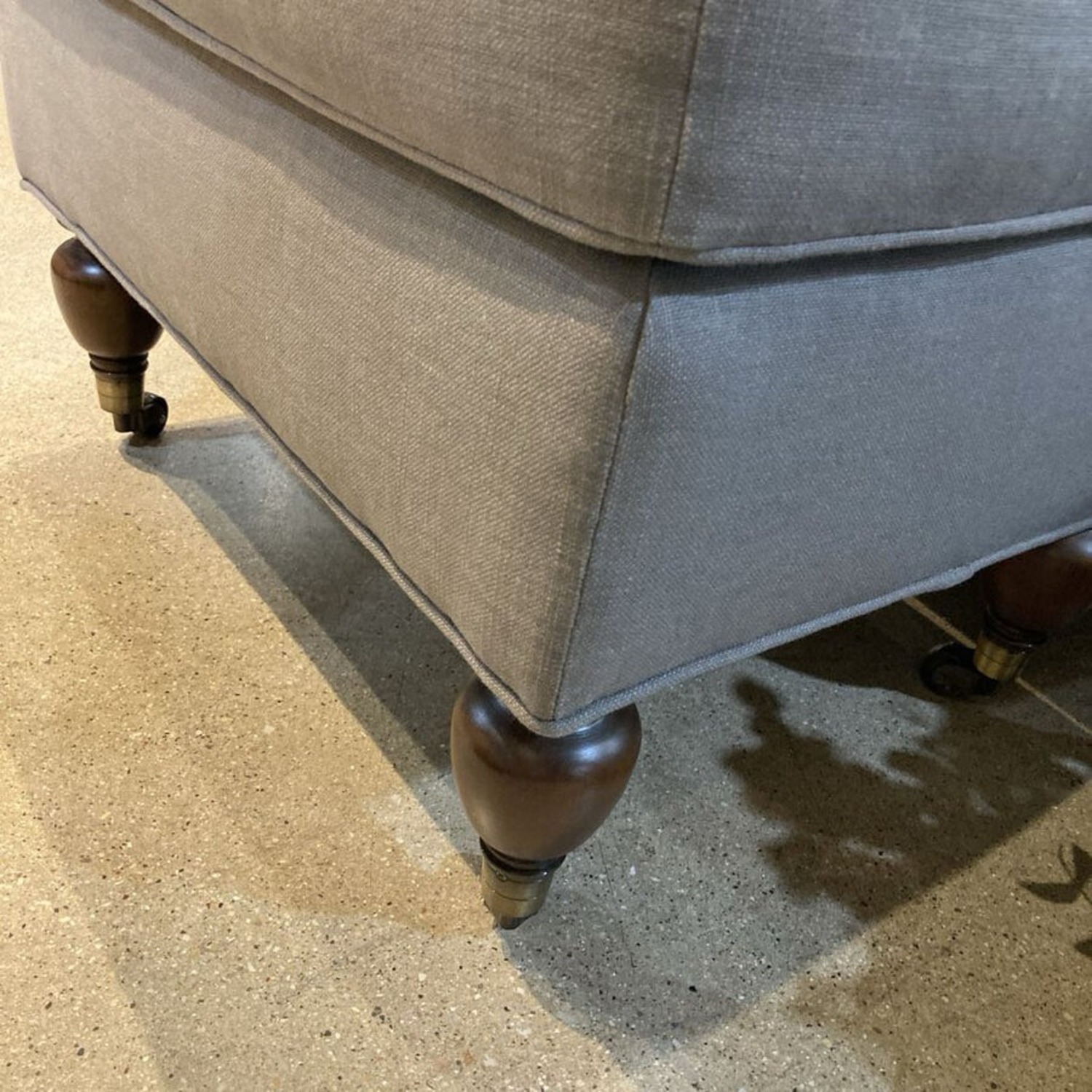 Pottery Barn Brooklyn Fabric Armchair w/ Ottoman - image-10