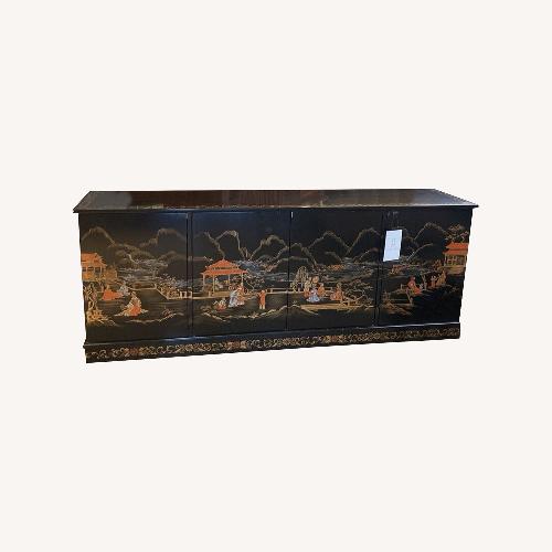 Used Black Lacquer Oriental Credenza for sale on AptDeco