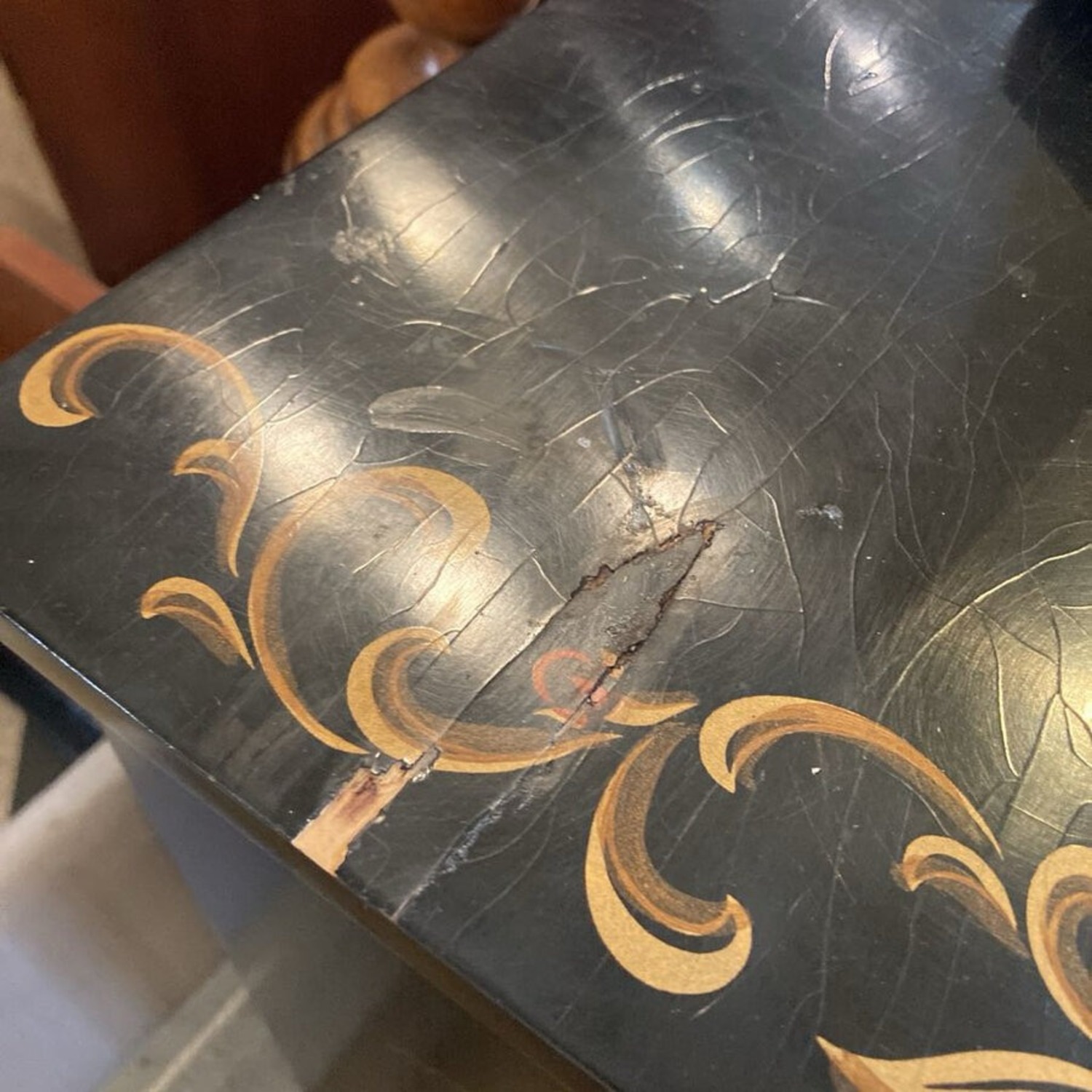 Black Lacquer Oriental Credenza - image-13