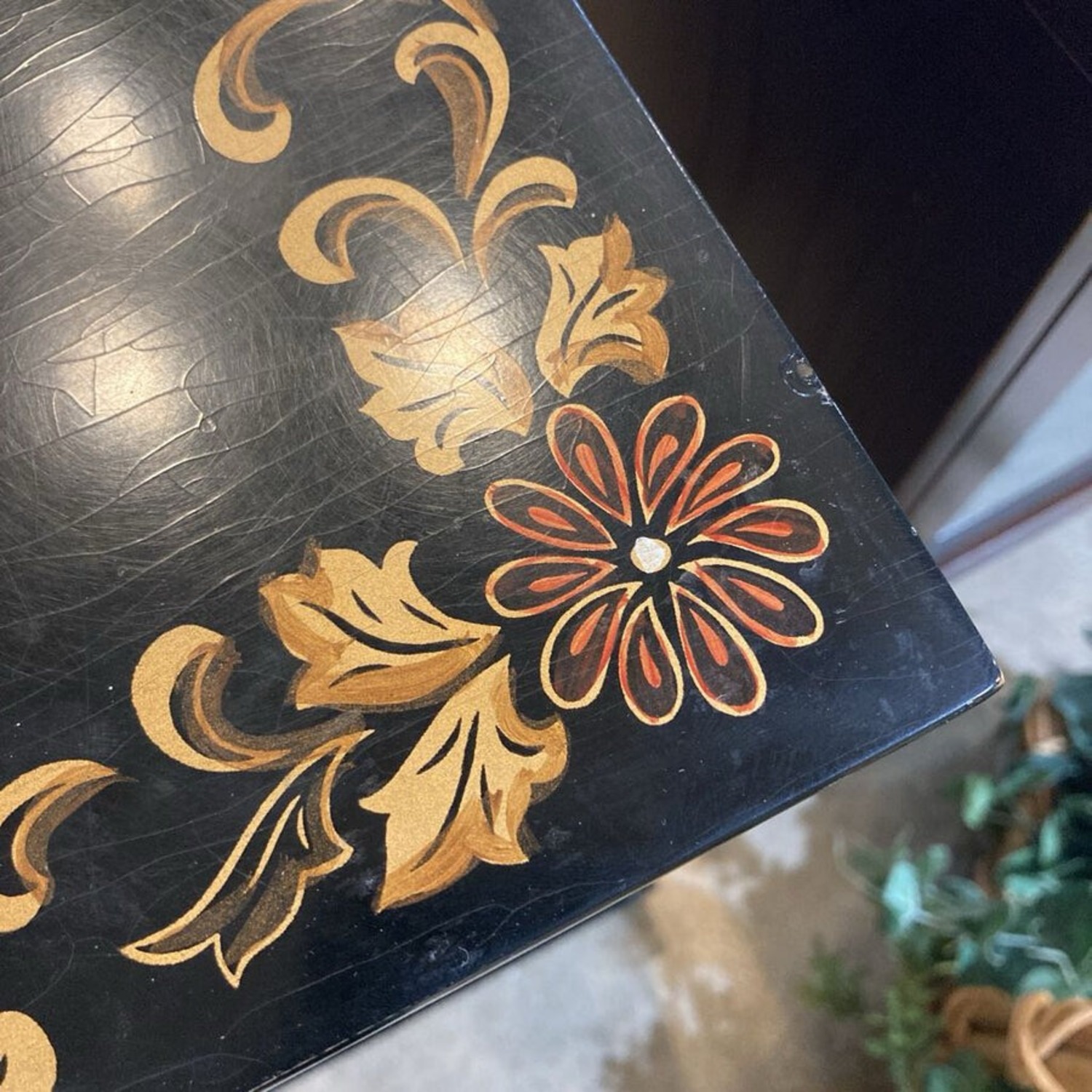 Black Lacquer Oriental Credenza - image-11