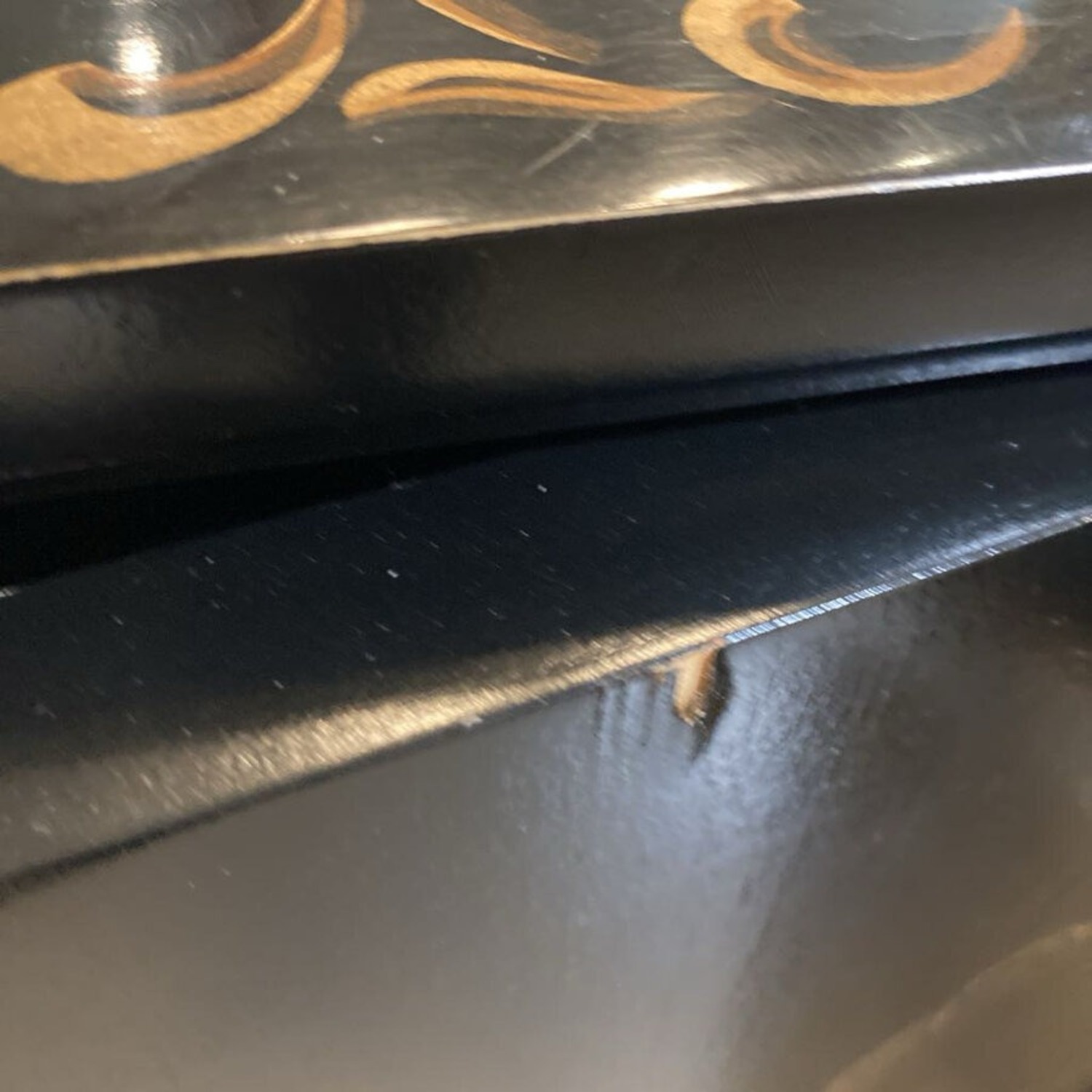 Black Lacquer Oriental Credenza - image-9