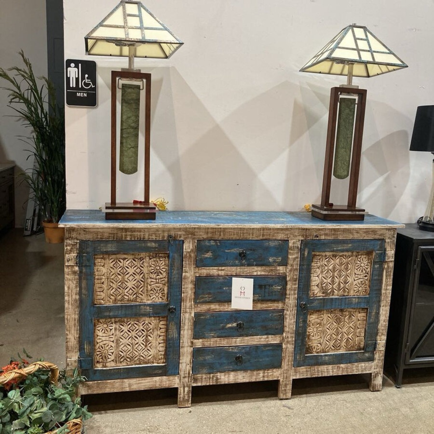 Rustic Reclaimed Wood 4-Drawer Buffet - image-1