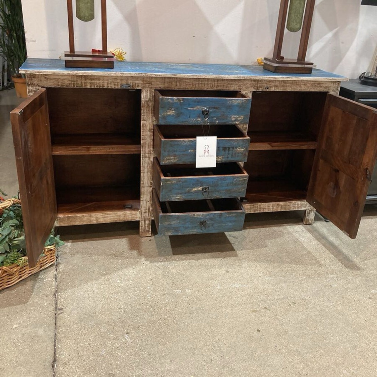 Rustic Reclaimed Wood 4-Drawer Buffet - image-4