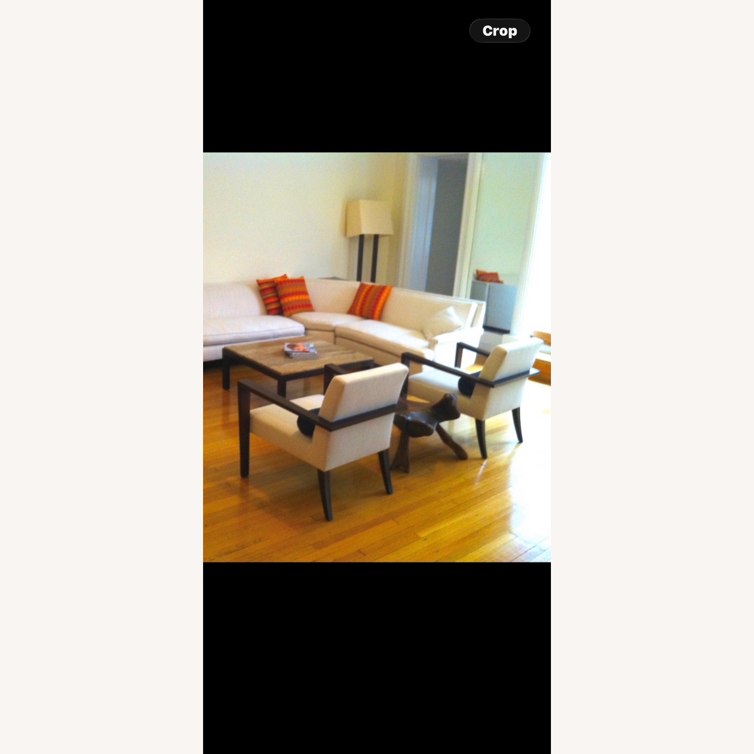 Pair Ligne Roset Didier Gomez French Line White Wood Armchairs - image-5