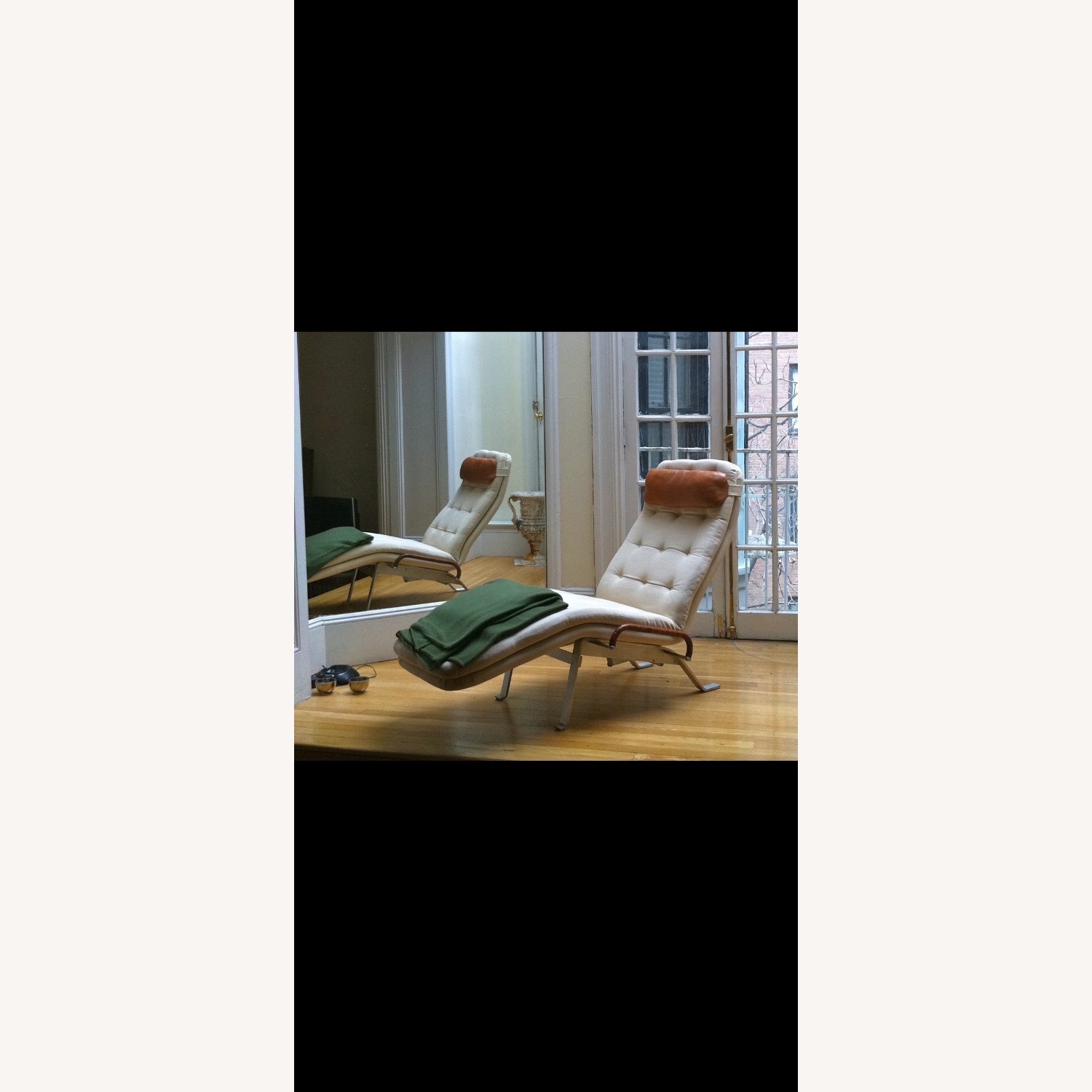 Vintage/Antique White Recliner - image-1