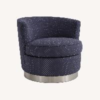 Ethan Allen Plaza Blue Armchair