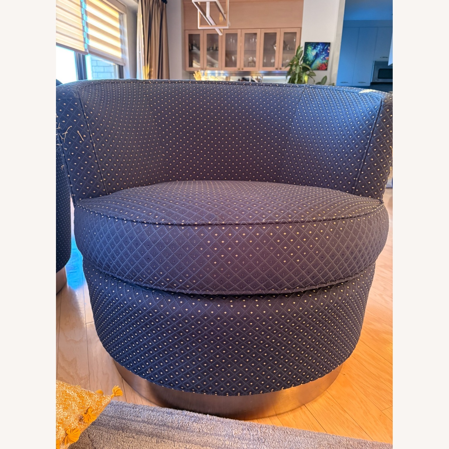 Ethan Allen Plaza Blue Armchair - image-4