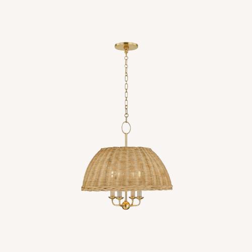 Used One King's Lane Natural Rattan Ceiling Lamp for sale on AptDeco