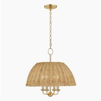 One King's Lane Natural Rattan Ceiling Lamp