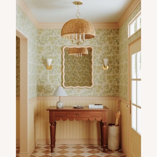 Used One King's Lane Natural Rattan Ceiling Lamp for sale on AptDeco