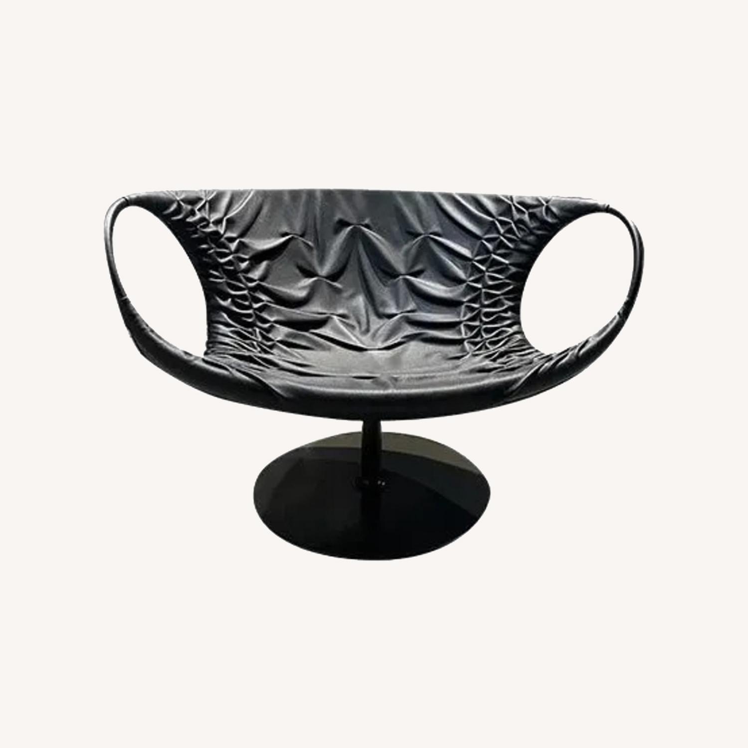 Patricia Urquiola Smock Chair in Black Leather - image-0
