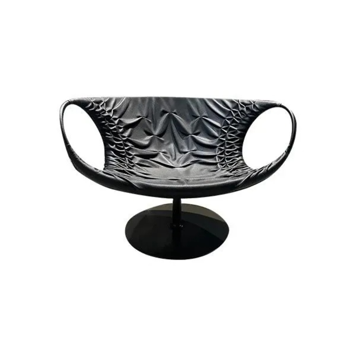 Patricia Urquiola Smock Chair in Black Leather - image-0