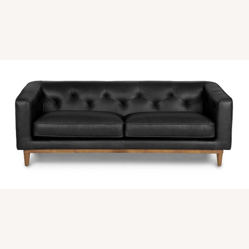 Used Article Hamber Black Leather 3+ Seater Sofa for sale on AptDeco
