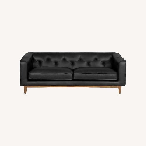 Used Article Hamber Black Leather 3+ Seater Sofa for sale on AptDeco