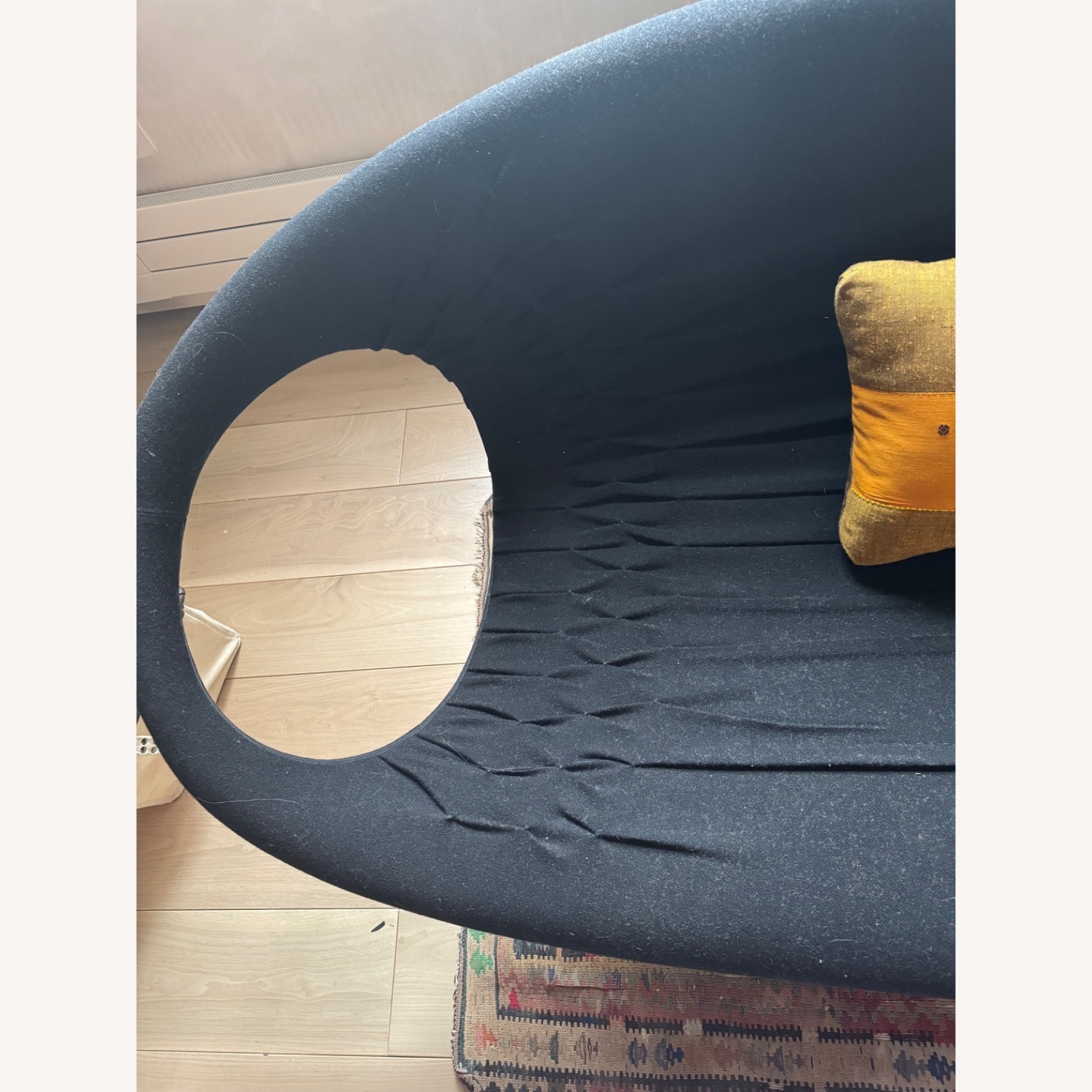 Moroso Patricia Urquiola Black Smock Tuxedo Sofa - image-2